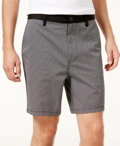 Shop Armani Exchange Men's Geometric Shorts, Created For Macy's In Fancy White
