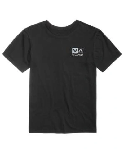 Shop Rvca Men's Flipped Box Logo-print T-shirt In Black