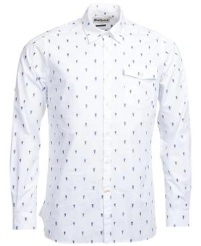 Shop Barbour Men's Jellyfish Print Shirt In White