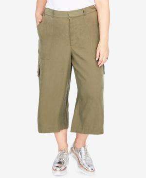 plus size wide leg cargo pants