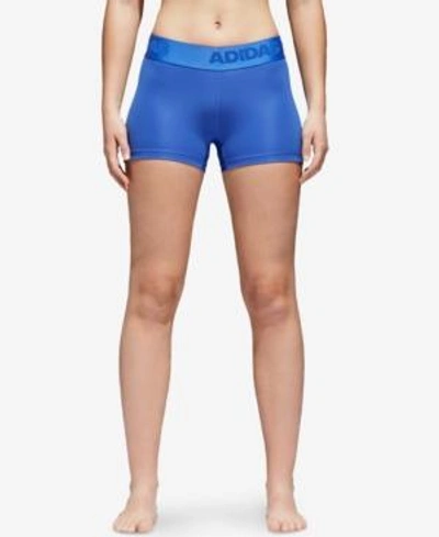 Shop Adidas Originals Adidas Alphaskin Climacool Shorts In Hi-res Blue