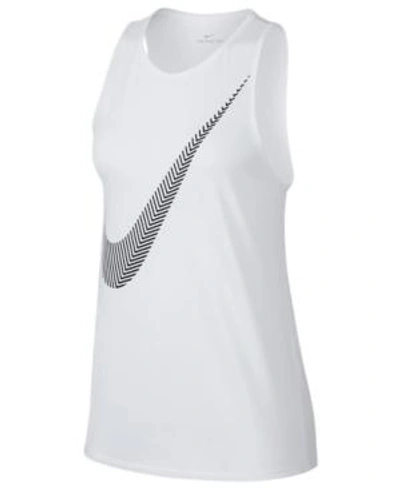 Shop Nike Dry Training Tank Top In White