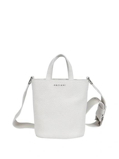 Shop Orciani Soft Bucket Shoulder Bag In White