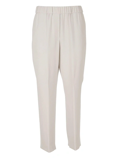 Shop Peserico Trousers With Drawstring In Beige