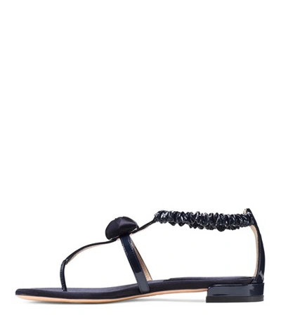 Shop Stuart Weitzman The Rosey Sandal In French Navy Patent