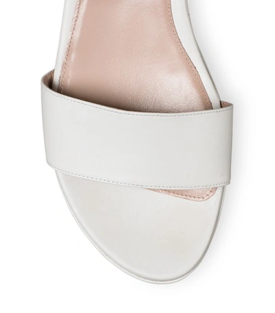Shop Stuart Weitzman The Lowartemi Sandal In White Matte Leather