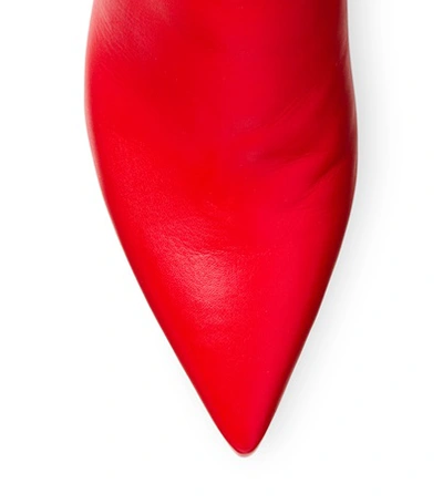 Shop Stuart Weitzman The Mira Mule In Pimento Red Medium-shine Leather