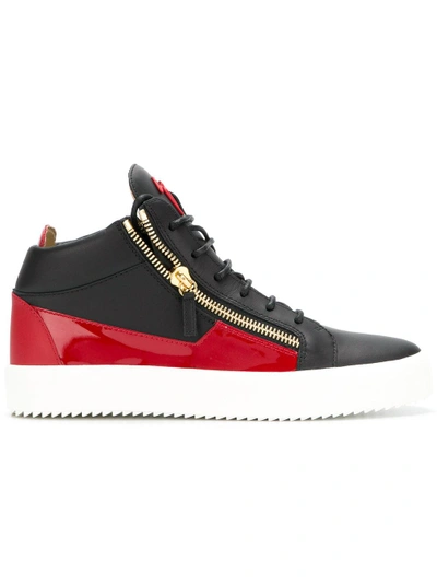 Shop Giuseppe Zanotti Design Kriss Hi-top Sneakers - Black