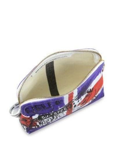 Shop Burberry Printed Pouch In White Multi