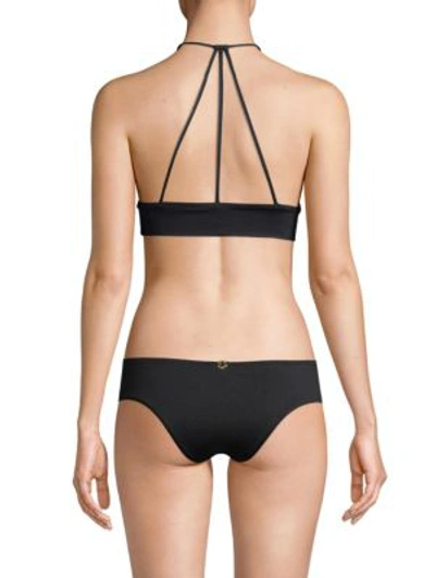 Shop Ondademar Strappy Triangle Bikini Top In Koa