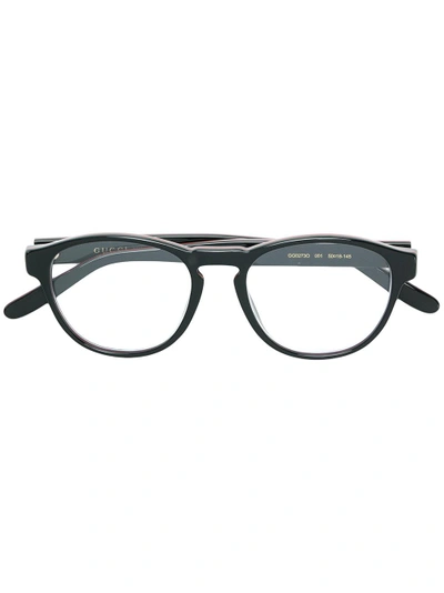 Shop Gucci Eyewear Round Glasses - Black