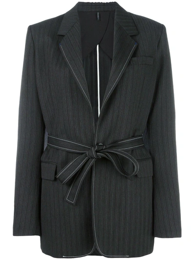 Shop Helmut Lang Tonal Striped Blazer