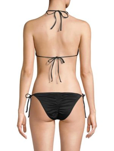 Shop Ondademar Triangle Bikini Top In Black