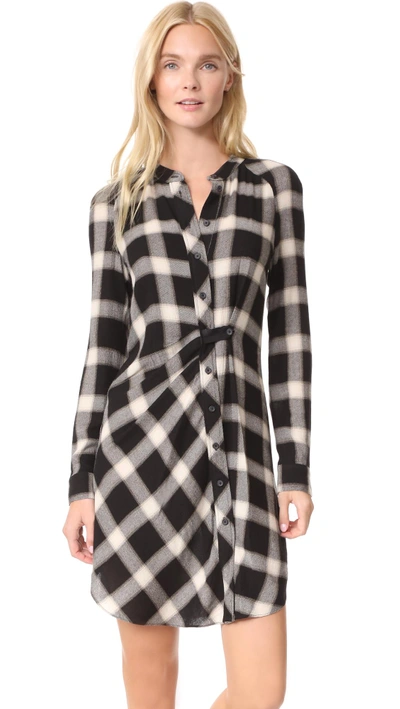 Shop Derek Lam 10 Crosby Button Down Dress In Black