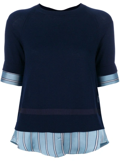 Shop Moncler Shirt Detail Knitted Top