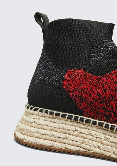 Shop Alexander Wang Dakota Knit Espadrille In Black