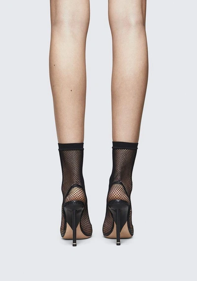 Shop Alexander Wang Caden Fishnet Heel In Black