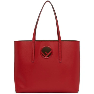 Shop Fendi Red 'f Is ' Shopping Tote