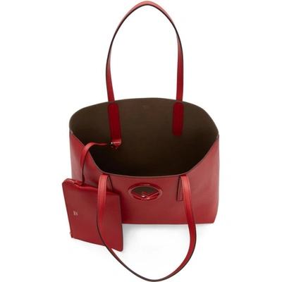 Shop Fendi Red 'f Is ' Shopping Tote