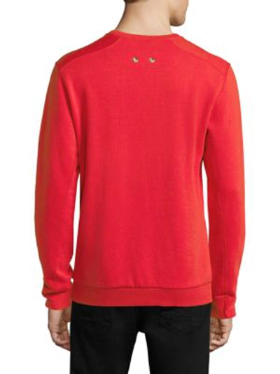 Shop Vilebrequin French Terry Long-sleeve Pullover In Coral