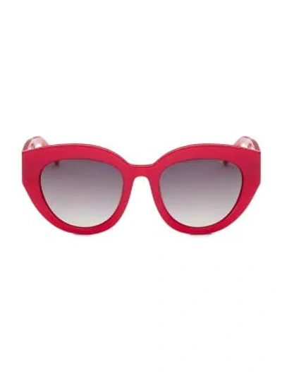 Shop Colors In Optics Women's Carnavale Thick Plastic Cat Eye Sunglasses In Red