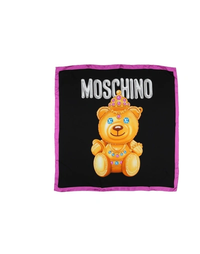 Shop Moschino Square Scarf In Black