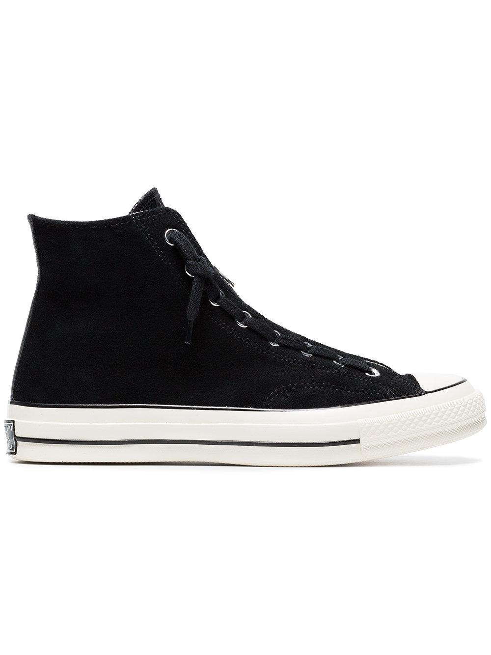 Converse Chuck Taylor All Star 70 Suede Zip Sneakers In Black | ModeSens