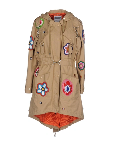 Shop Moschino Full-length Jacket In Beige