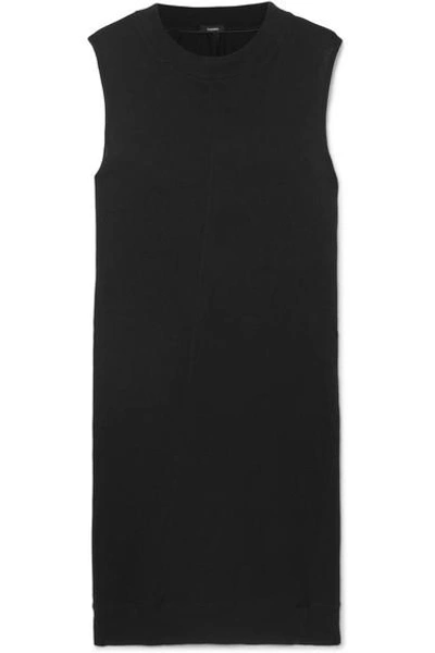 Shop Bassike Organic Cotton-jersey Dress In Black