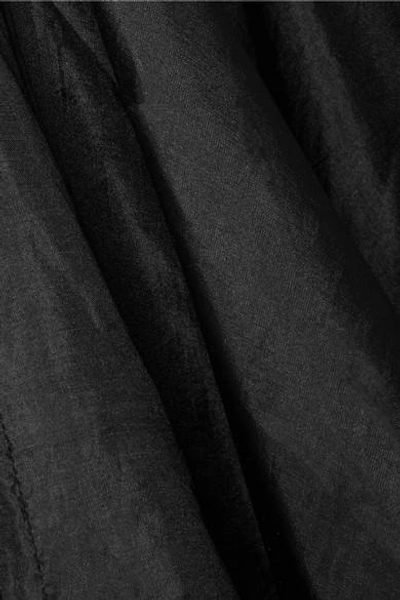 Shop Mes Demoiselles Petale Tiered Washed-silk Maxi Dress In Black