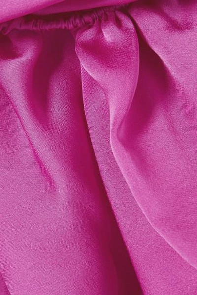 Shop Roksanda Nezu Silk-satin Blouse In Magenta