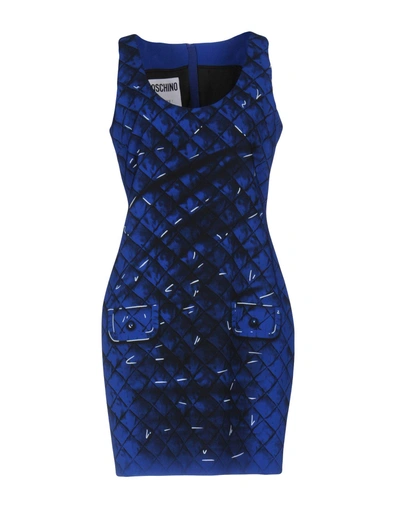 Shop Moschino Short Dresses In Blue