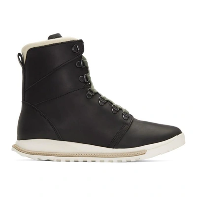 Shop Rick Owens Black Hood Robber Edition Dirt Grafton Lace-up Boots In 09 Blk Wht