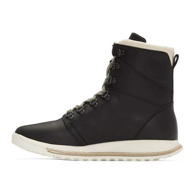 RICK OWENS BLACK HOOD ROBBER EDITION DIRT GRAFTON LACE-UP BOOTS