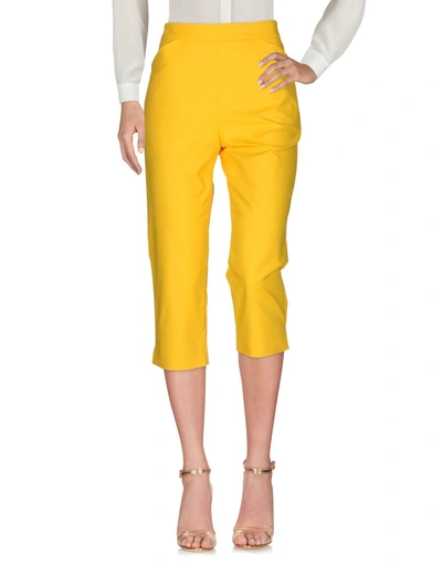 Shop Moschino 3/4-length Shorts In Yellow