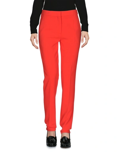 Shop Moschino Casual Pants In Red