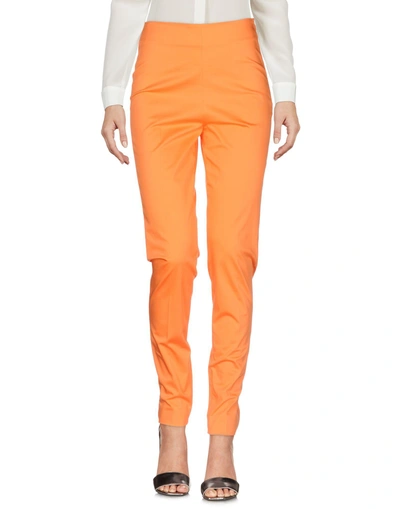 Shop Moschino Casual Pants In Orange