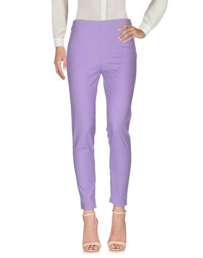 Shop Moschino Casual Pants In Mauve
