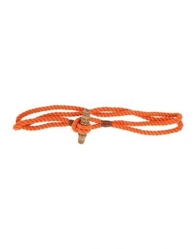 Shop Ralph Lauren Thin Belt In Orange