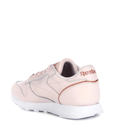 Shop Reebok Classic Leather Sneakers In Pink