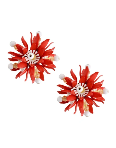 Shop Moschino Earrings In Red