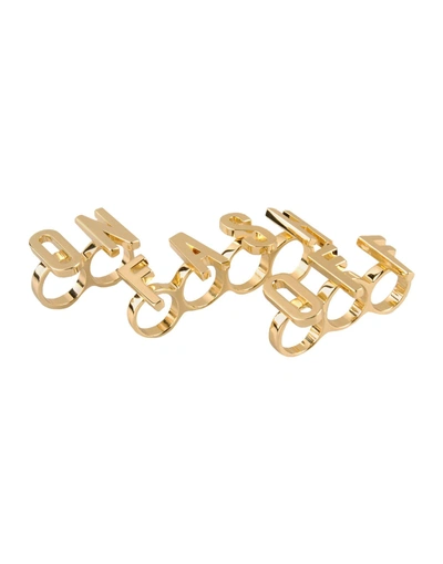 Shop Moschino Ring In Gold
