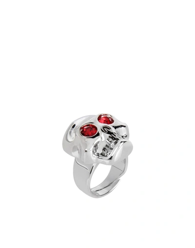 Shop Moschino Ring In Silver