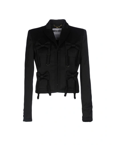 Shop Moschino Suit Jackets In Black