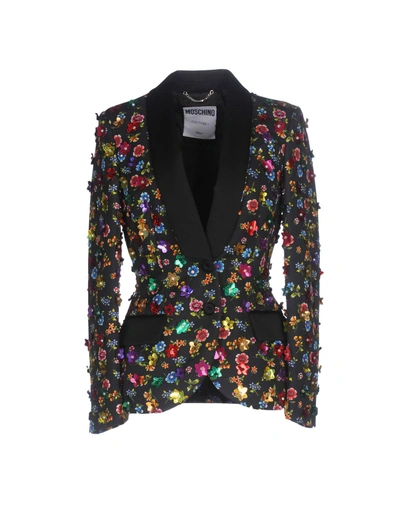 Shop Moschino Suit Jackets In Black