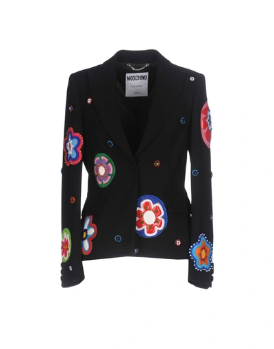 Shop Moschino Blazers In Black