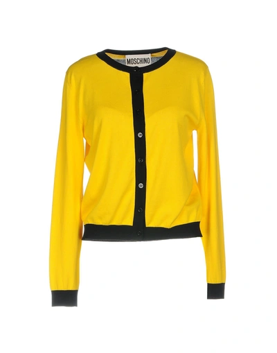 Shop Moschino Cardigans In Yellow