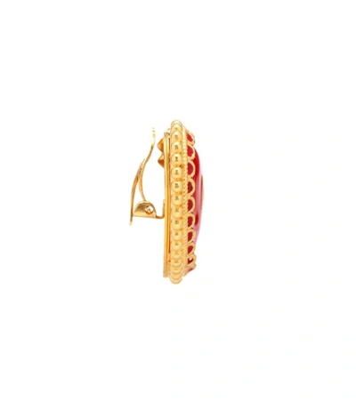 Shop Dolce & Gabbana Clip-on Earrings In Red