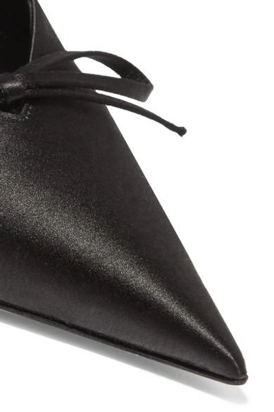 Shop Balenciaga Knife Satin Slingback Pumps In Black