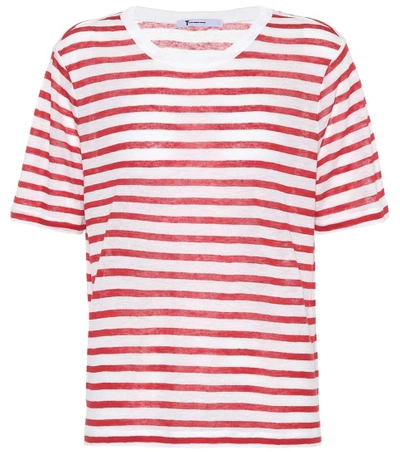 Shop Alexander Wang T Striped T-shirt In Red
